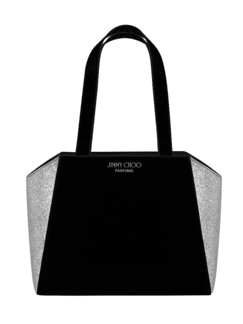 Jimmy Choo Black Tote with Silver Side Panels
